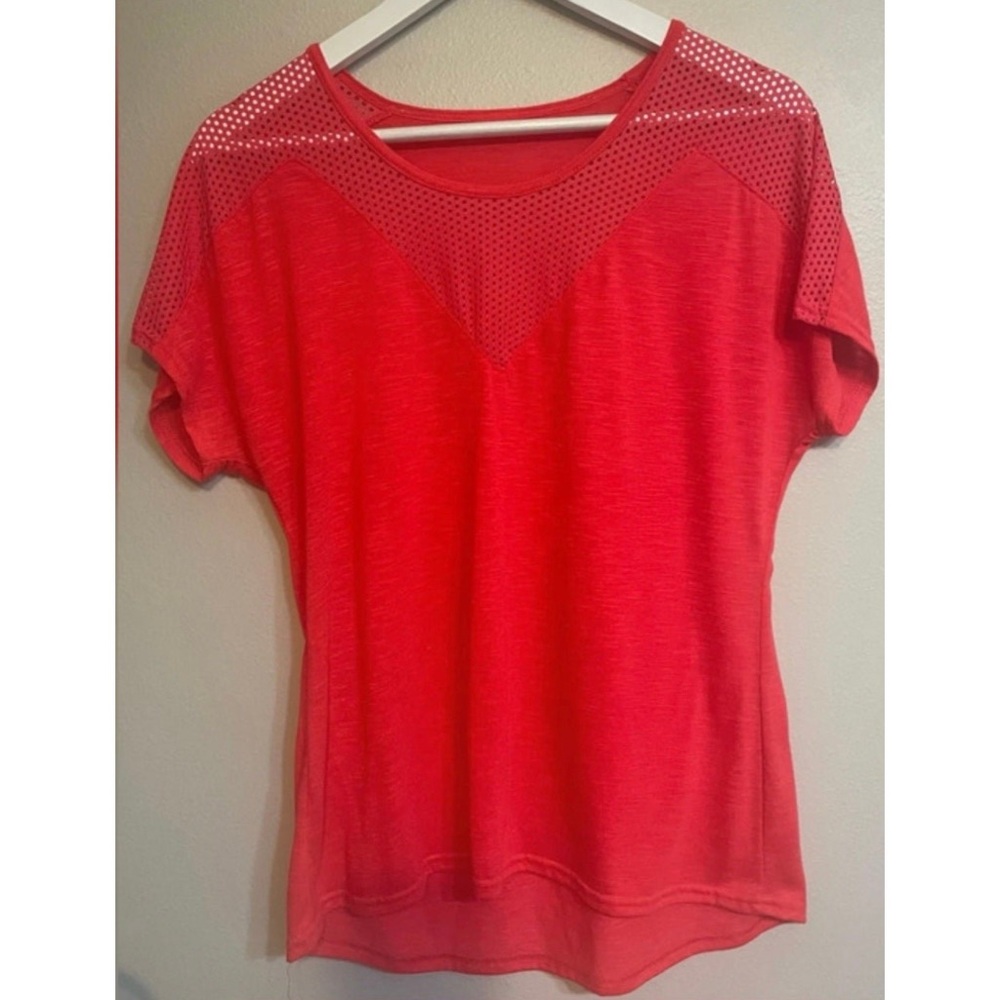 Red Mesh Active Top